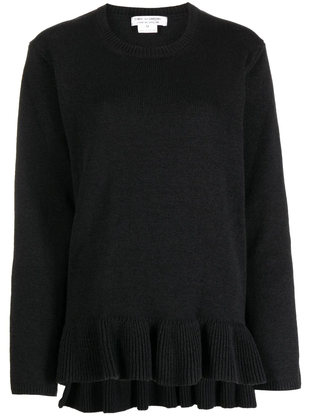 

Comme Des Garçons Comme Des Garçons peplum hem sweater - Black