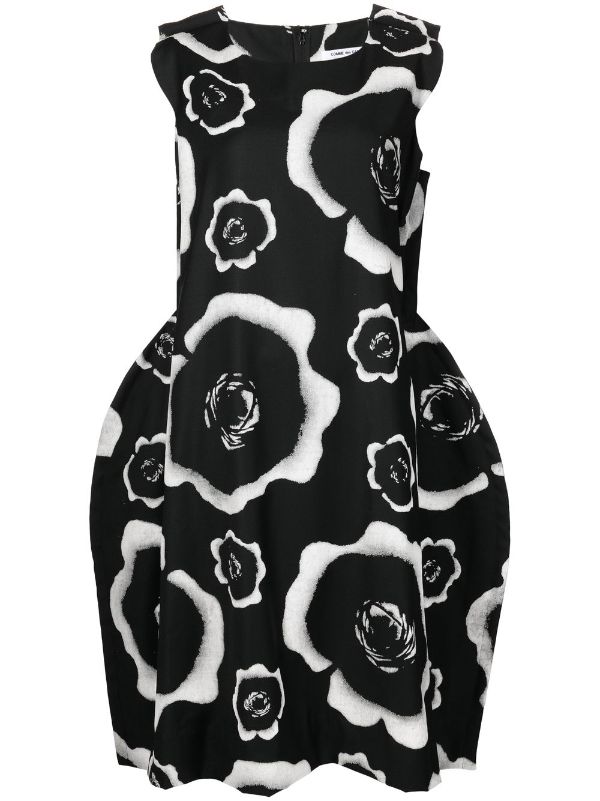 Comme Des Garçons Comme Des Garçons floral-print Wool Dress - Farfetch