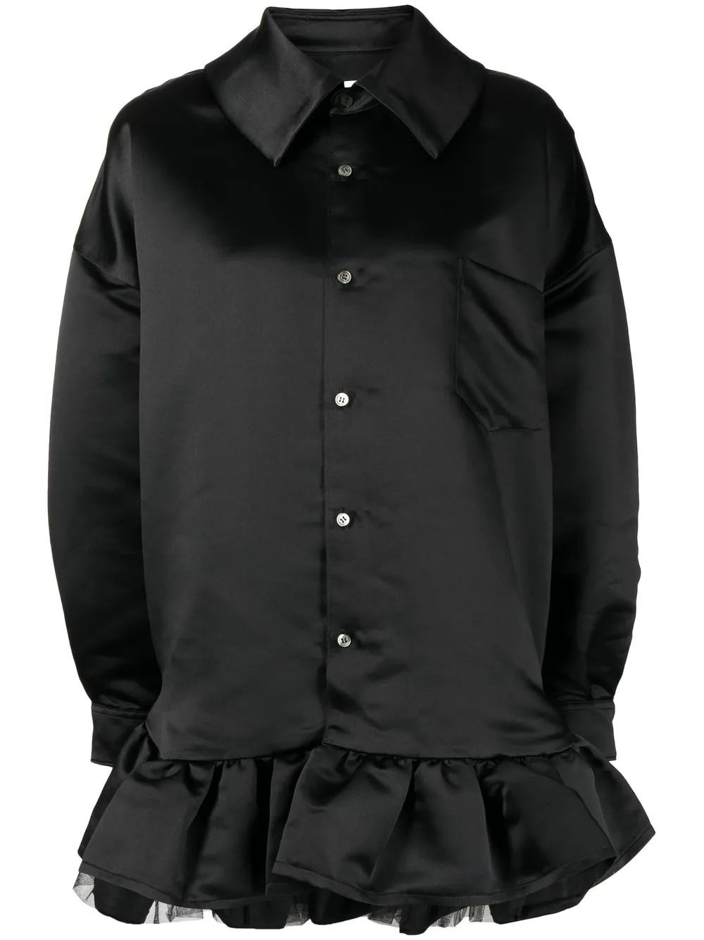 

Comme Des Garçons Girl ruffle-trimmed long-sleeve shirt - Black