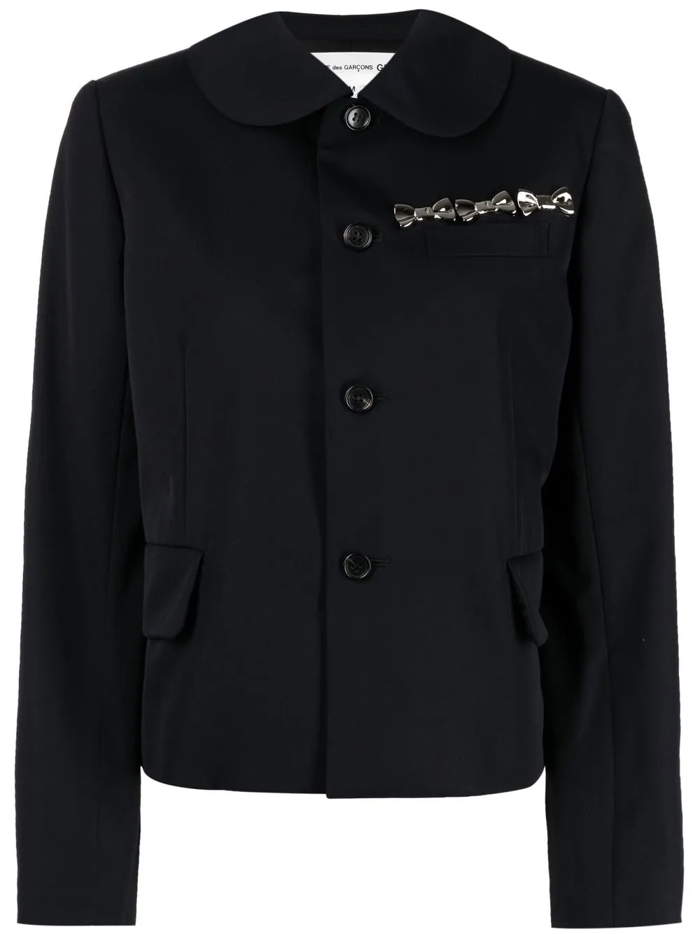 

Comme Des Garçons Girl blazer ajustado con botones - Negro