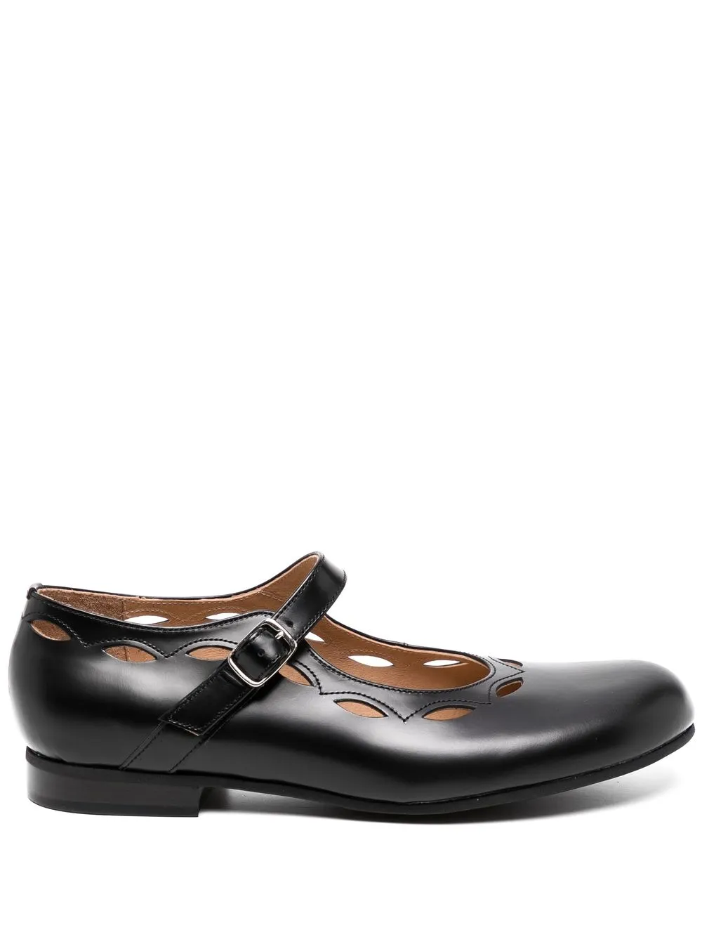 

Comme Des Garçons Girl buckle-fasten ballerina shoes - Black