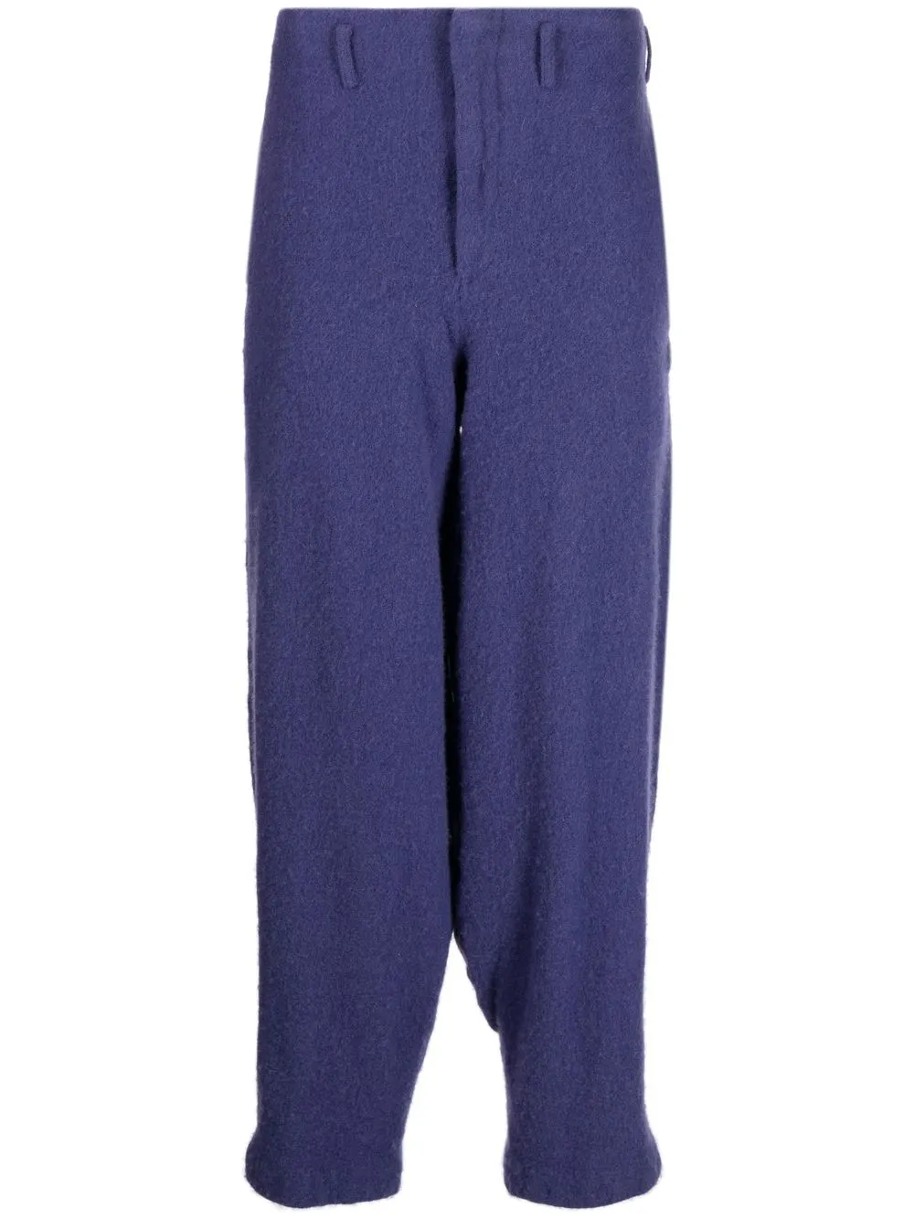 

Comme Des Garçons Homme Plus gathered wool-blend trousers - Purple