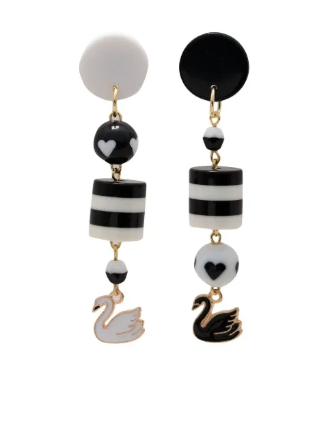 Amir Slama aretes con detalle de cisne