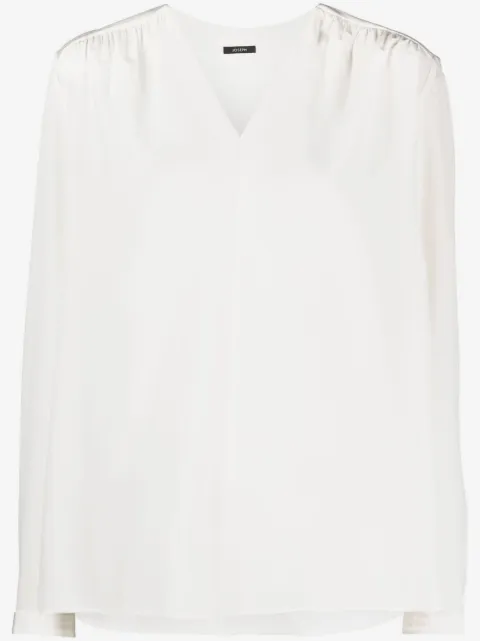 JOSEPH V-neck silk blouse