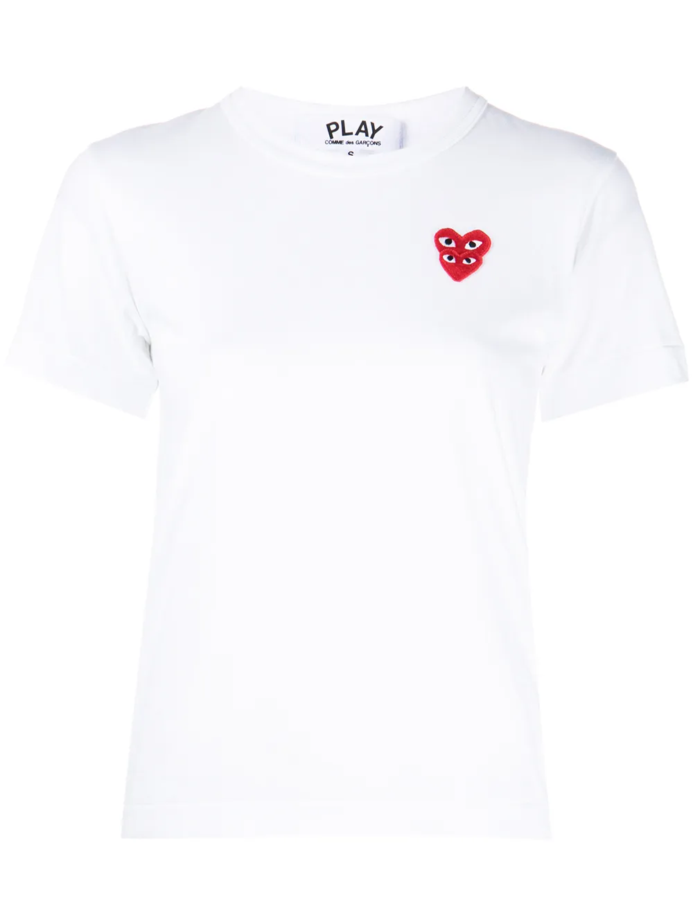 Comme Des Garçons Play logo patch T-shirt - White