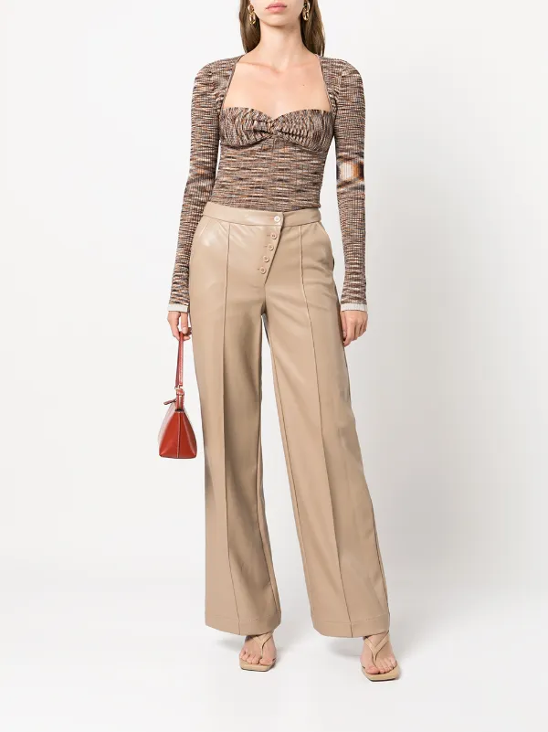 パンツ Jonathan Simkhai Tailored Neutrals Trousers With Classic Simkhai four-pocket Buttoned Straight Trousers | Neutrals