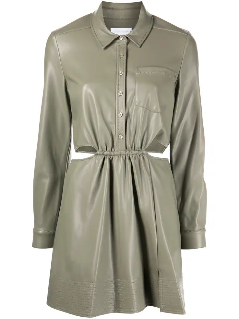 Simkhai faux-leather cut-out dress