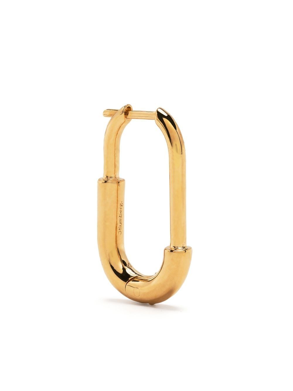 Shop Otiumberg Large Staple Hoop Earrings In Gold