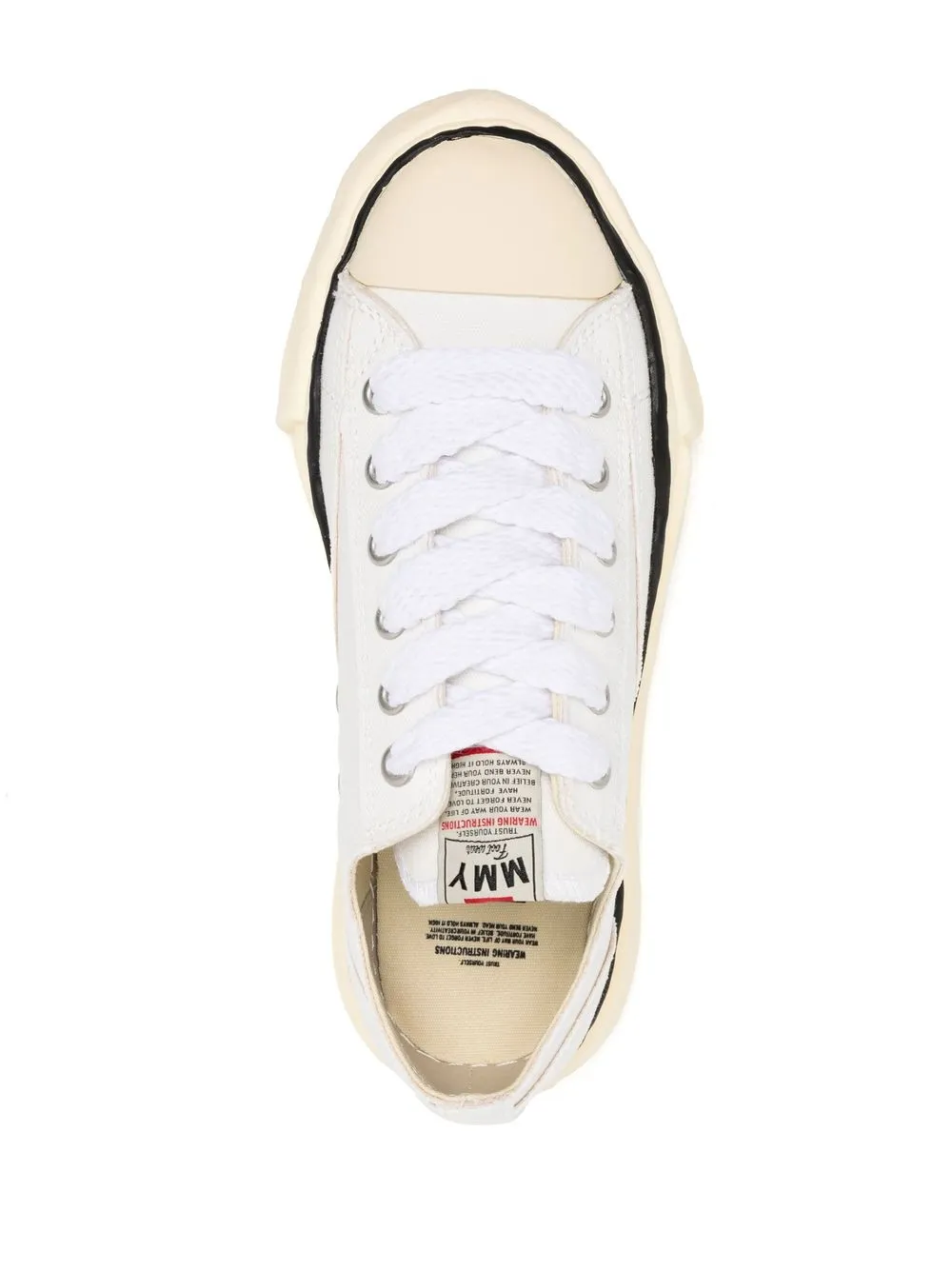 Shop Miharayasuhiro Low-top Canvas Sneakers In White