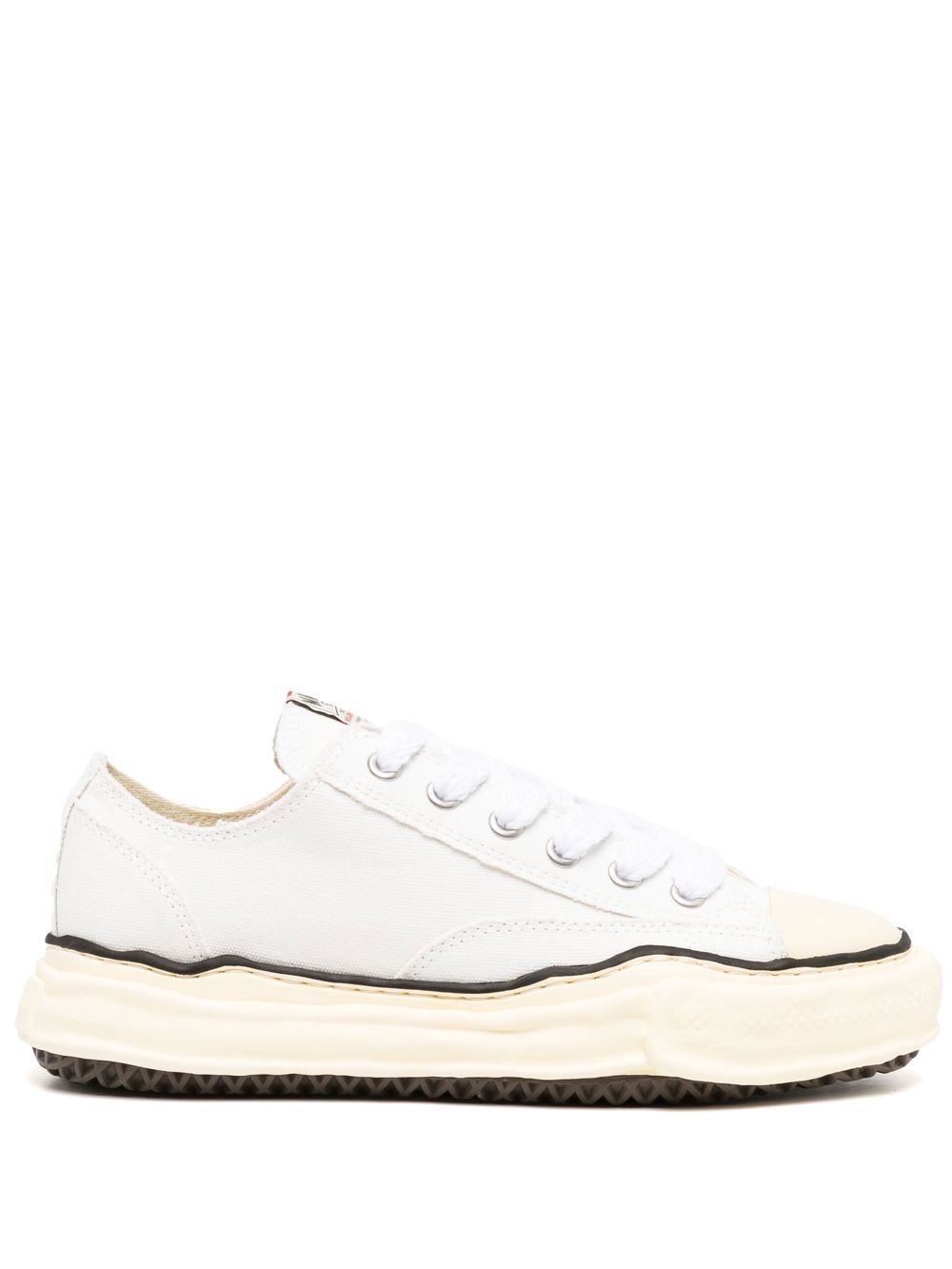 Shop Miharayasuhiro Low-top Canvas Sneakers In White