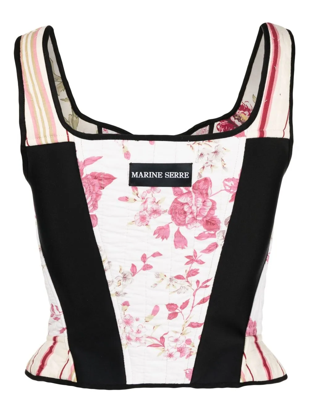 Marine Serre Hemd met bloemenprint - Roze