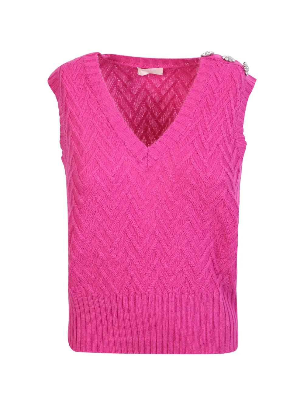 LIU JO Top con scollo a V - Rosa