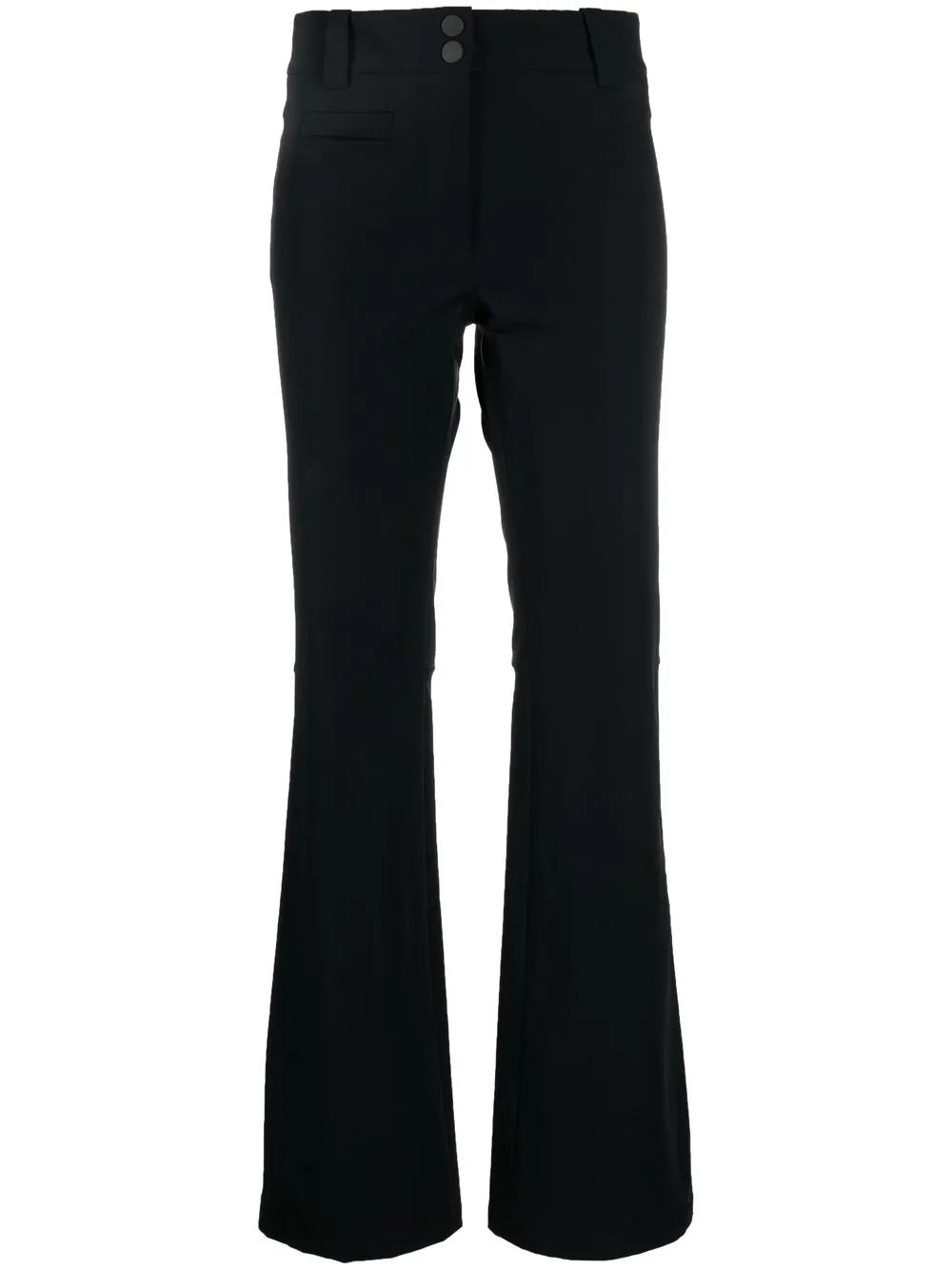 

Tela pantalones bootcut con tiro alto - Negro