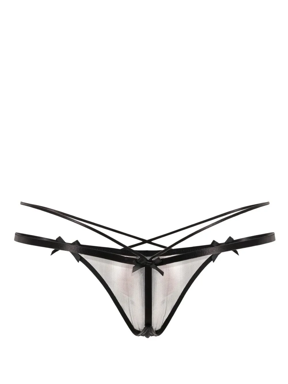 Agent Provocateur String met strikdetail - Zwart