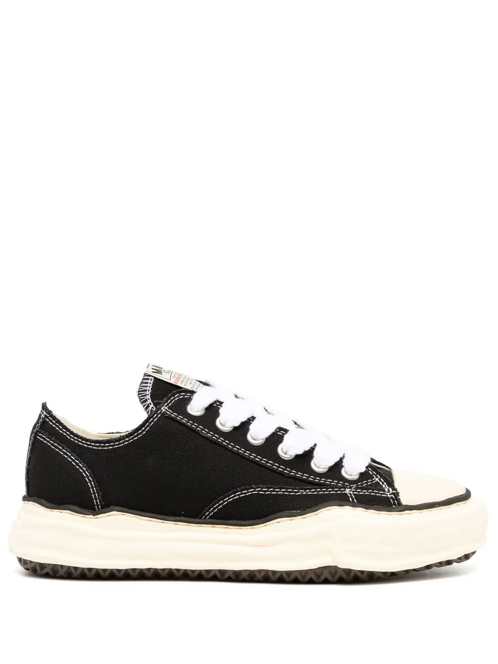 

Maison Mihara Yasuhiro tenis bajos de lona - Negro