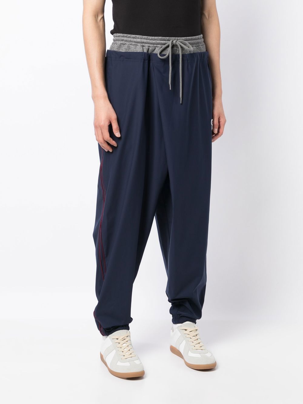 Shop Miharayasuhiro Straight-leg Track Pants In Blue