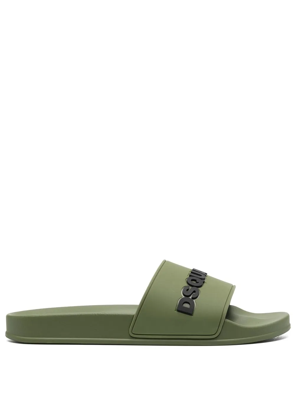 

Dsquared2 logo-print open-toe slides - Green