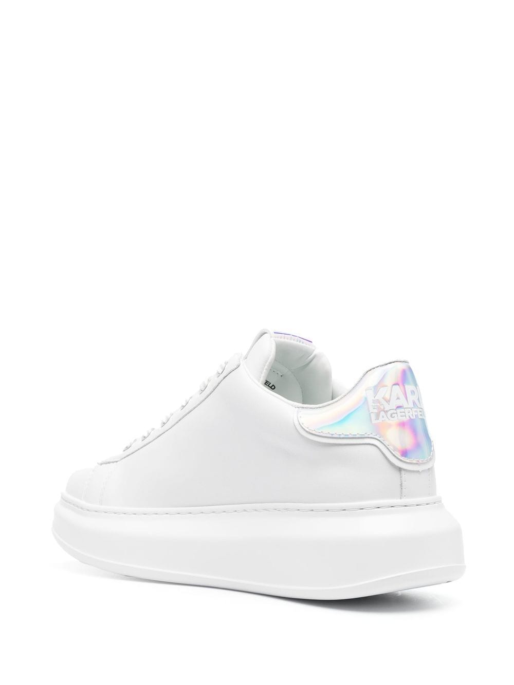 Shop Karl Lagerfeld Debossed-logo Detail Sneakers In White