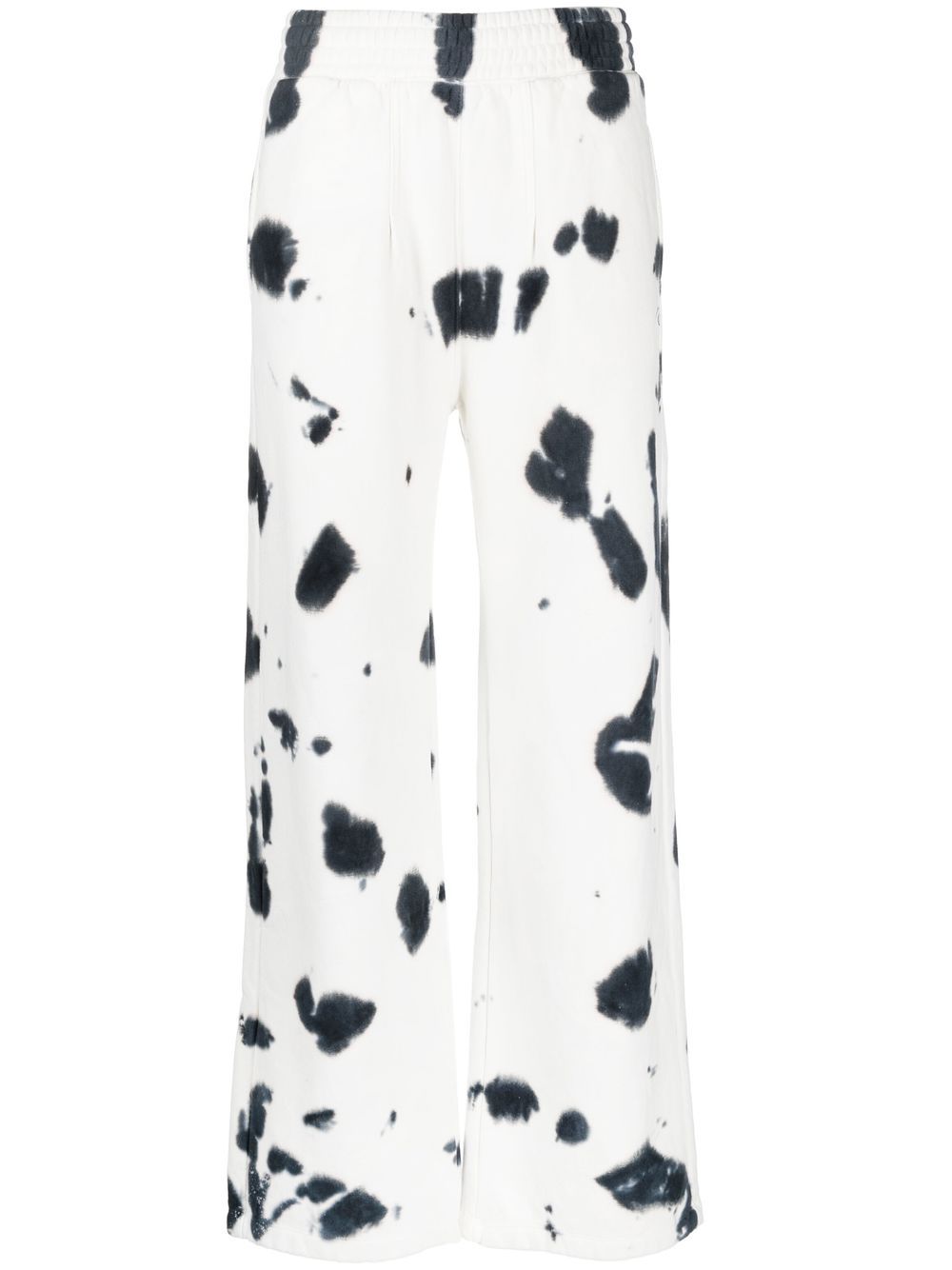 cow print wide leg jeans