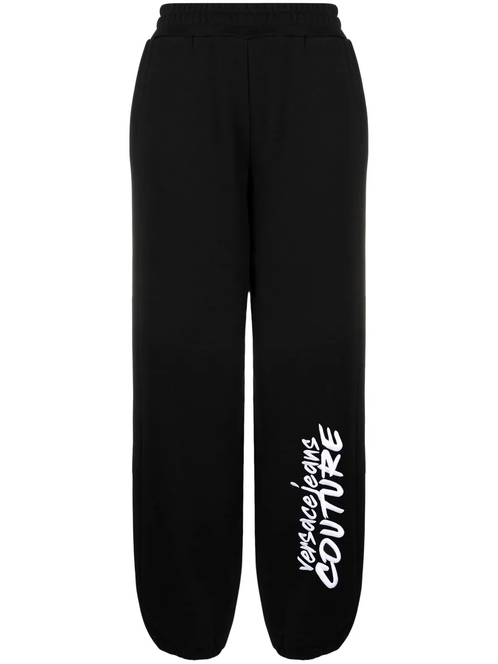 

Versace Jeans Couture logo-print cotton track pants - Black