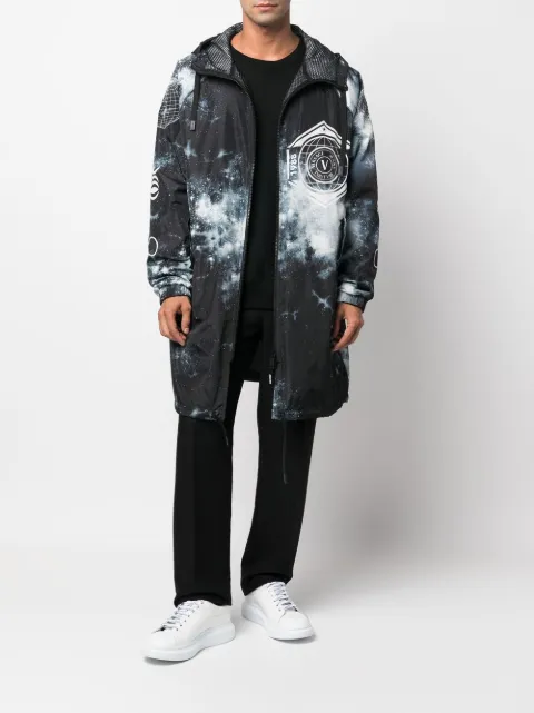 Space Couture-print windbreaker jacket