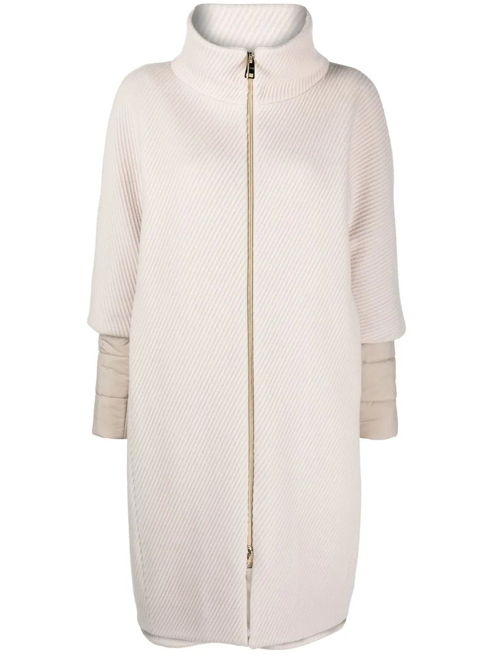 

Herno ribbed fitted cuffs coat - Neutrals