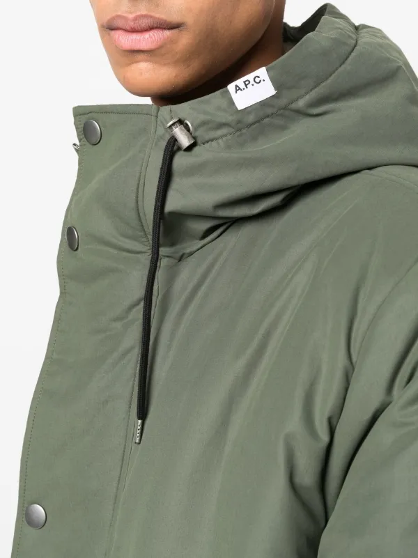 A.P.C. Hooded mid-length Parka - Farfetch