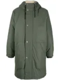 A.P.C. hooded mid-length parka - Green