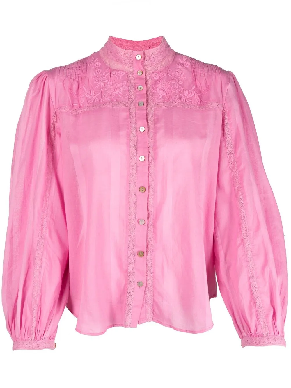 

LoveShackFancy floral-embroidered blouse - Pink