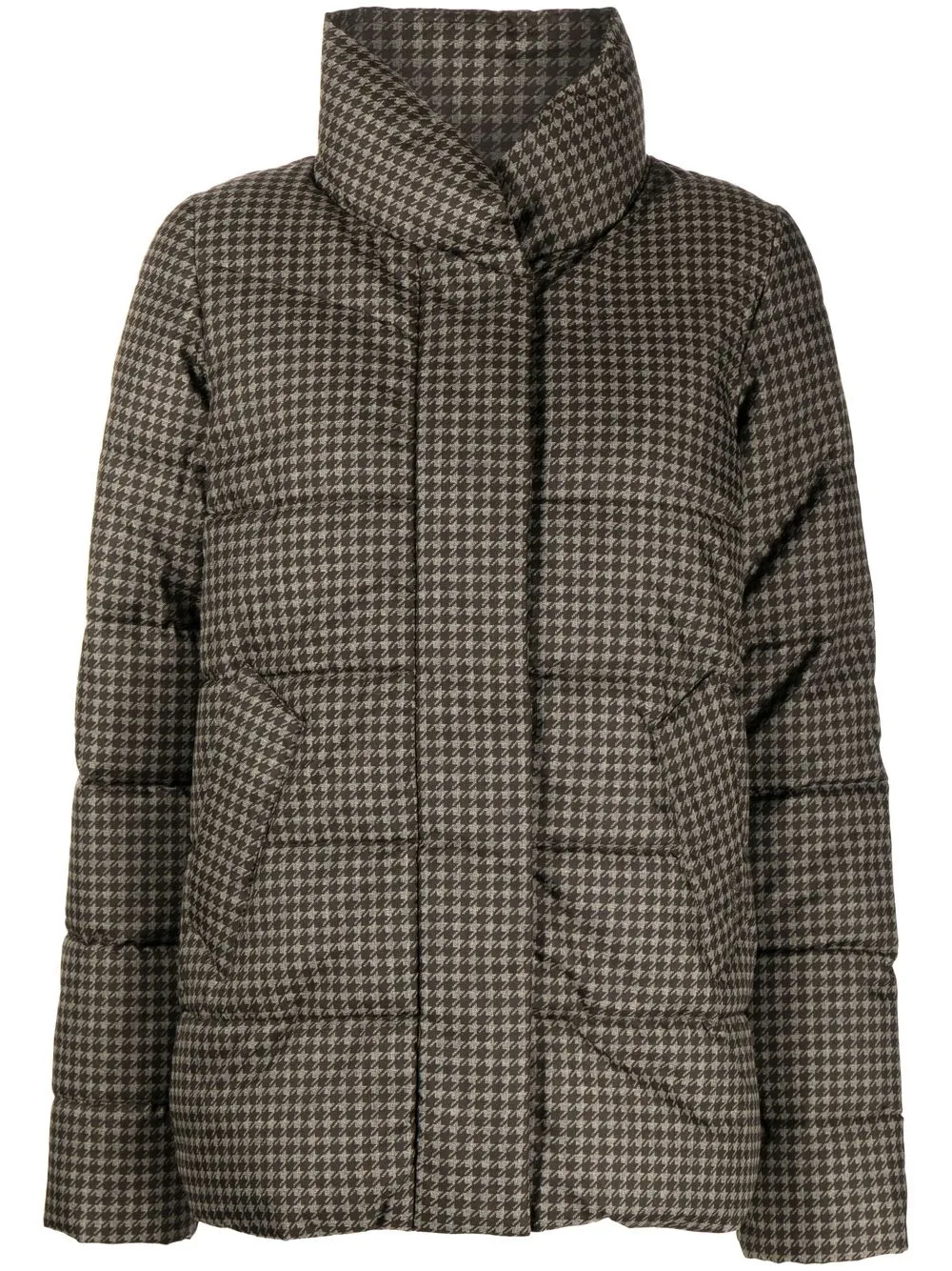 

Barbour houndstooth-pattern padded jacket - Green