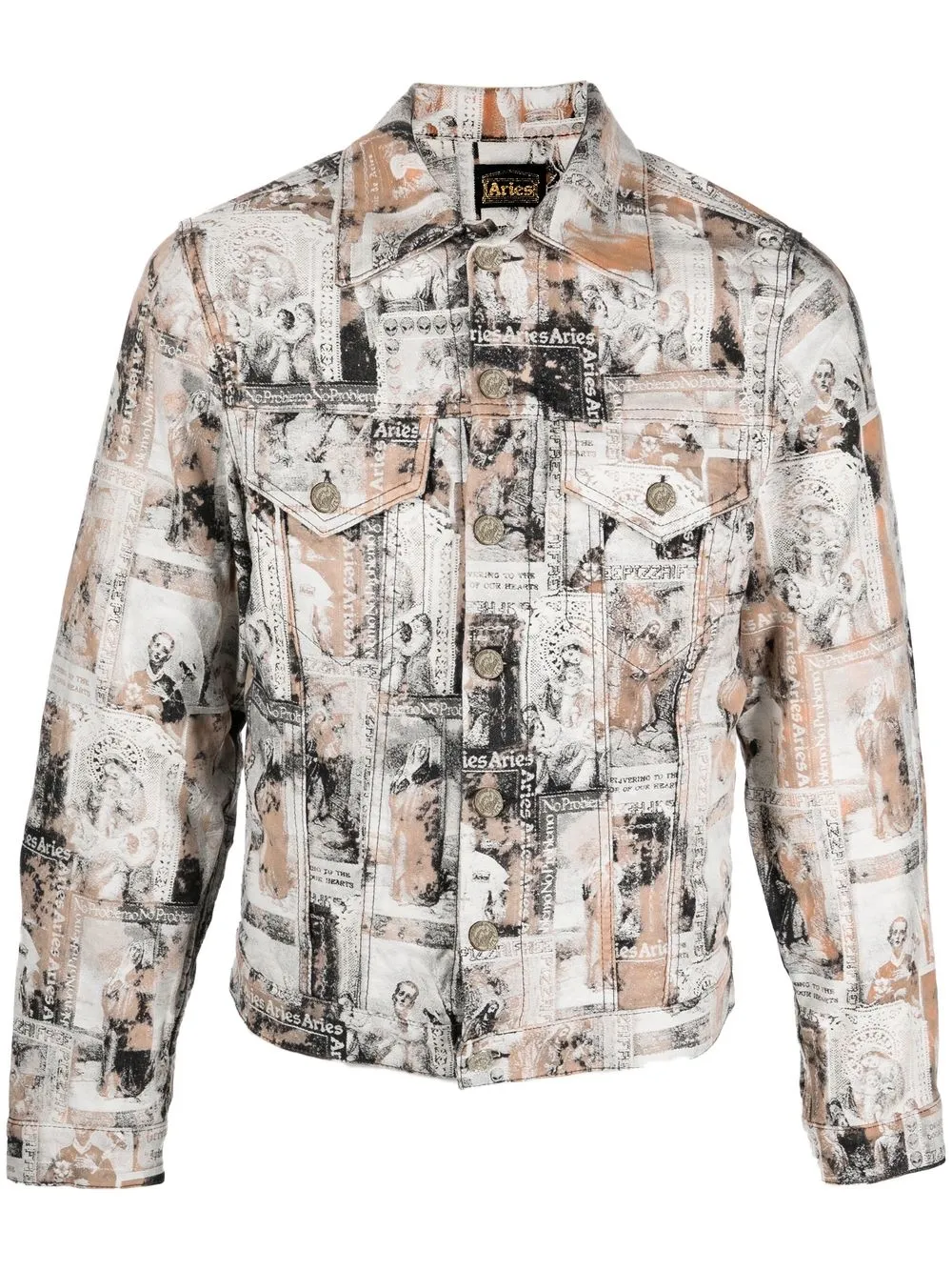 

Aries all-over graphic-print jacket - Brown