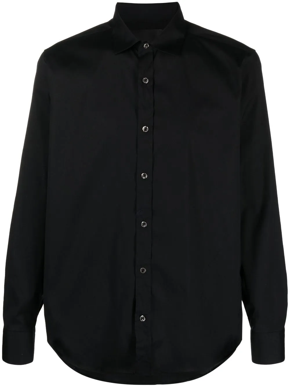 

John Richmond camisa manga de larga con logo estampado - Negro