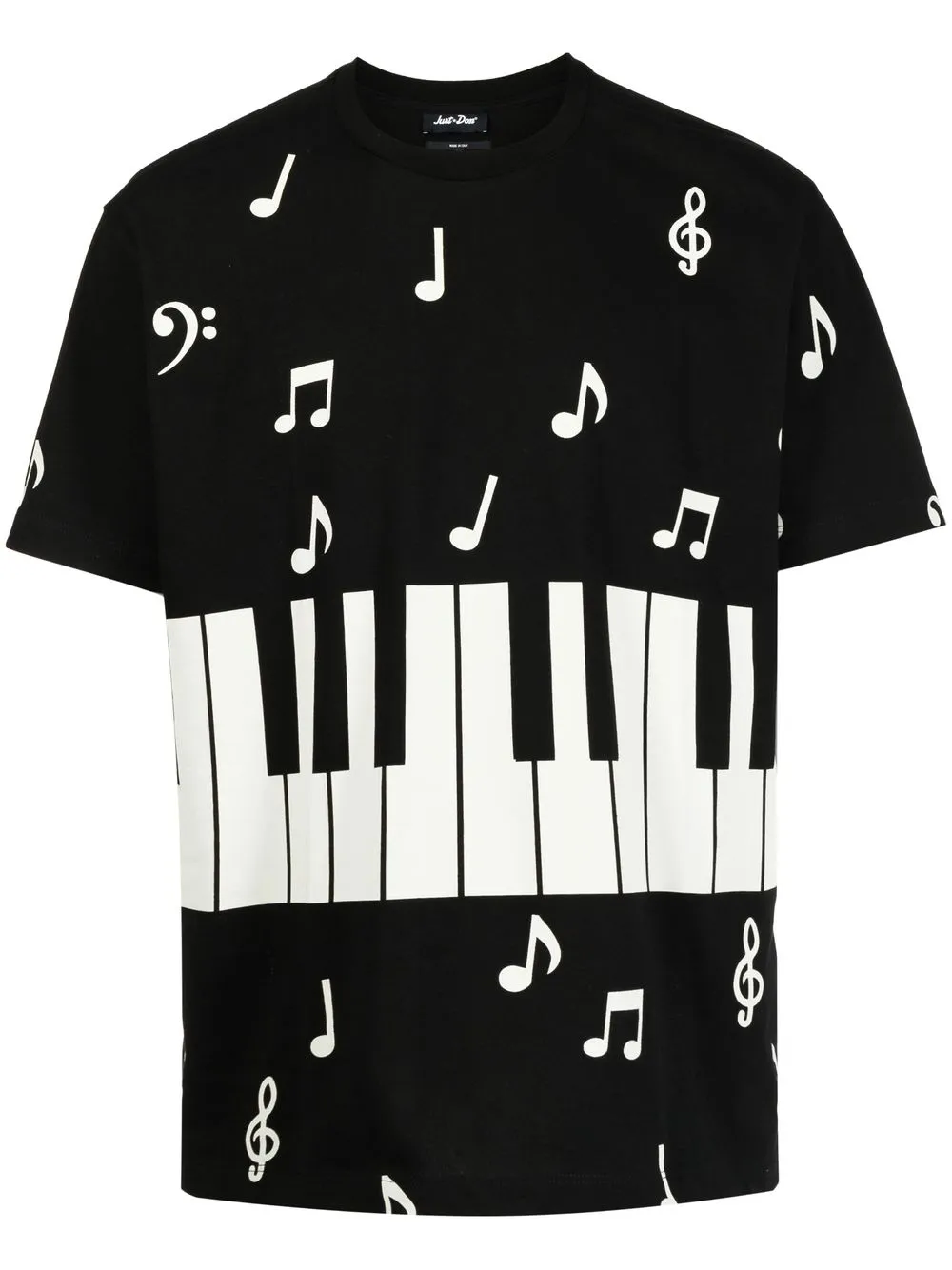 

Just Don playera con estampado Piano - Negro