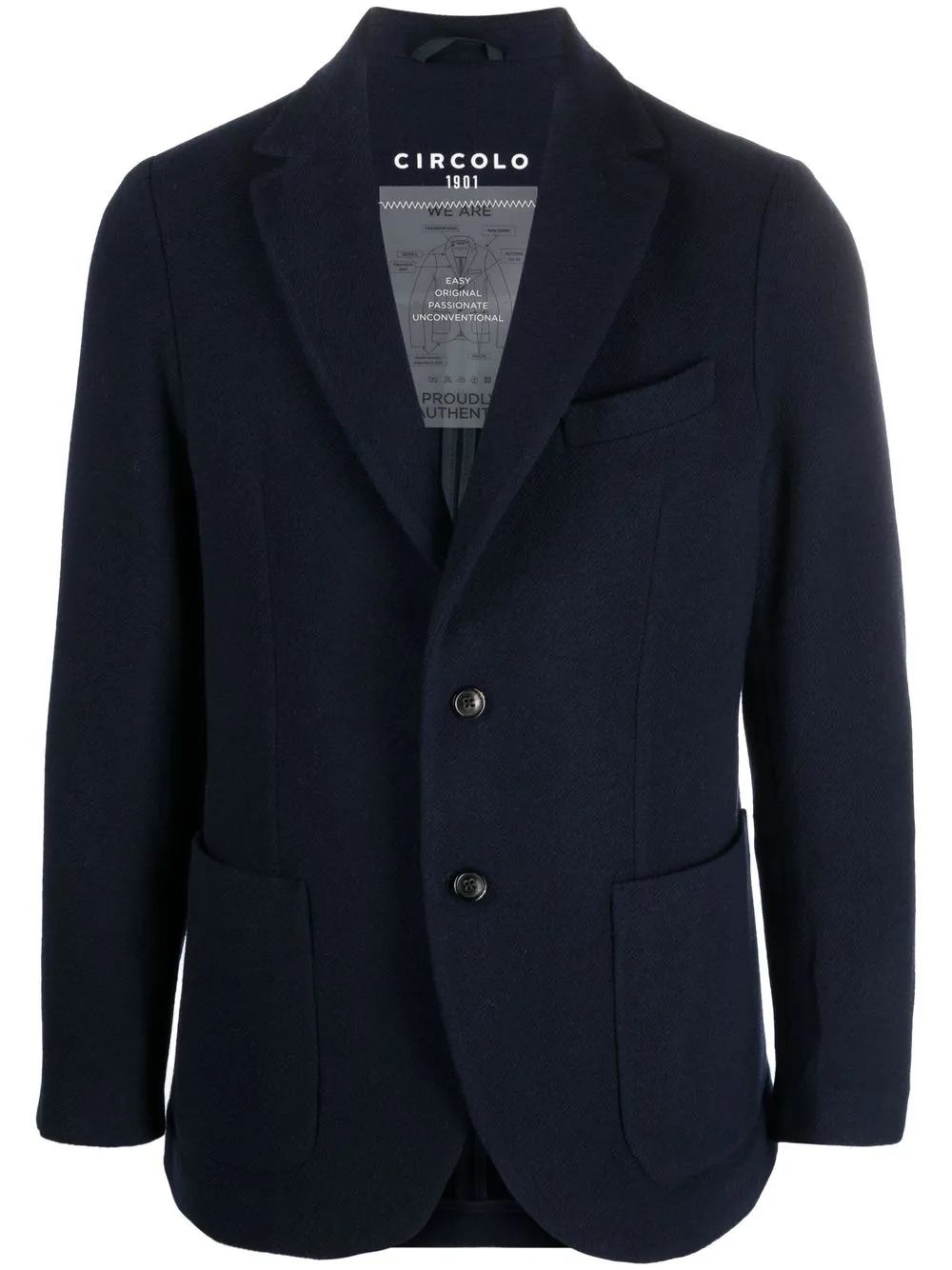 

Circolo 1901 blazer con botones - Azul