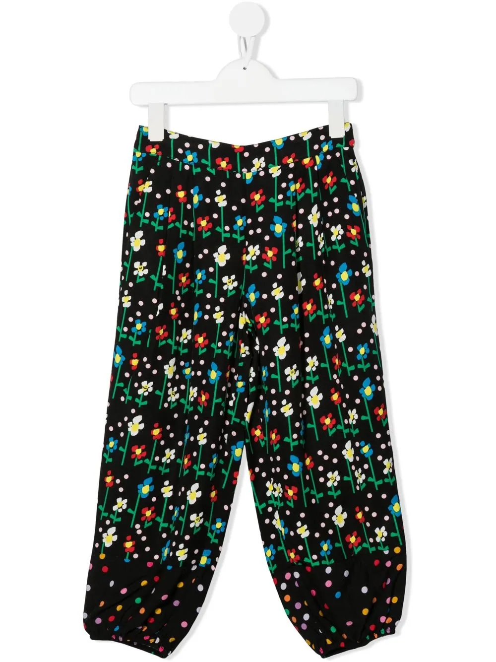 

Stella McCartney Kids floral-print loose trousers - Black