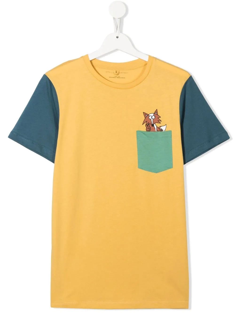 

Stella McCartney Kids playera con diseño color block - Amarillo