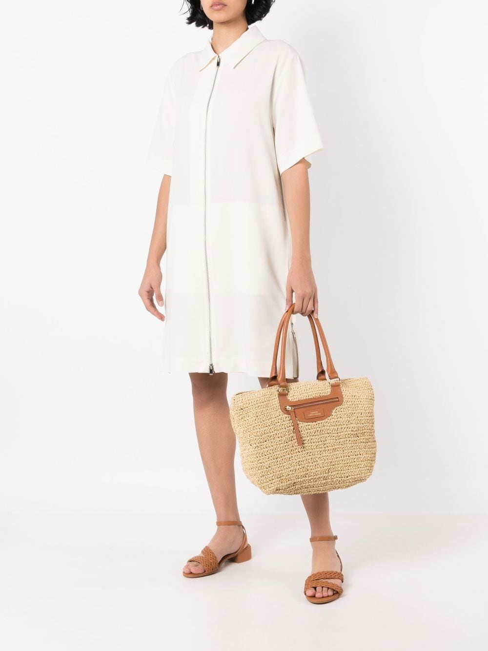 Sarah Chofakian Chloe geweven shopper - Beige