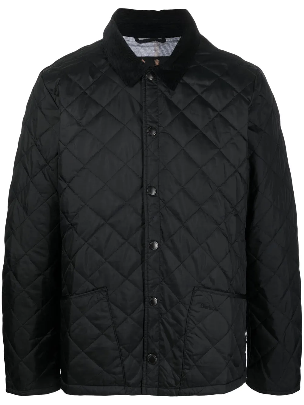 

Barbour chamarra capitonada con botones - Negro