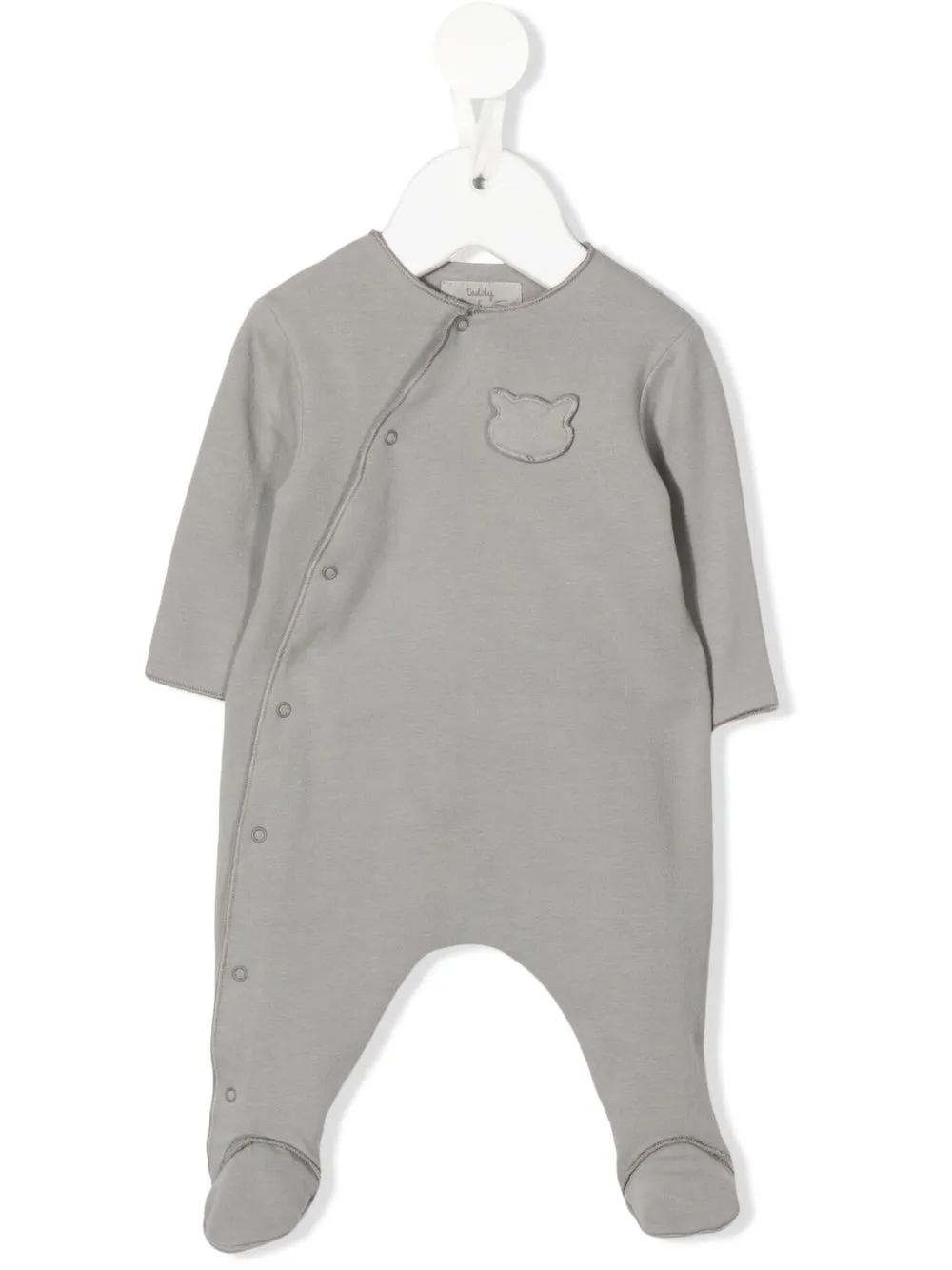 

TEDDY & MINOU cat-patch long-sleeve pyjamas - Grey