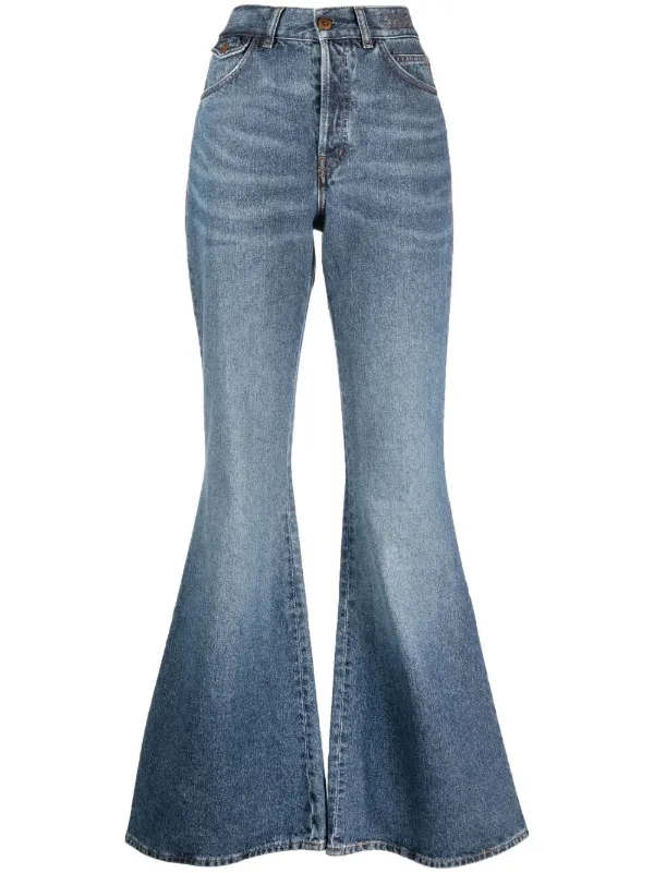 Flared denim jeans