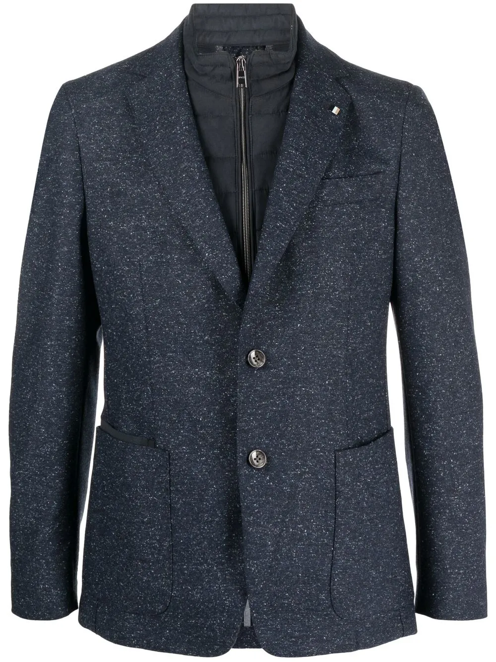 

BOSS single-breasted wool-blend blazer - Blue