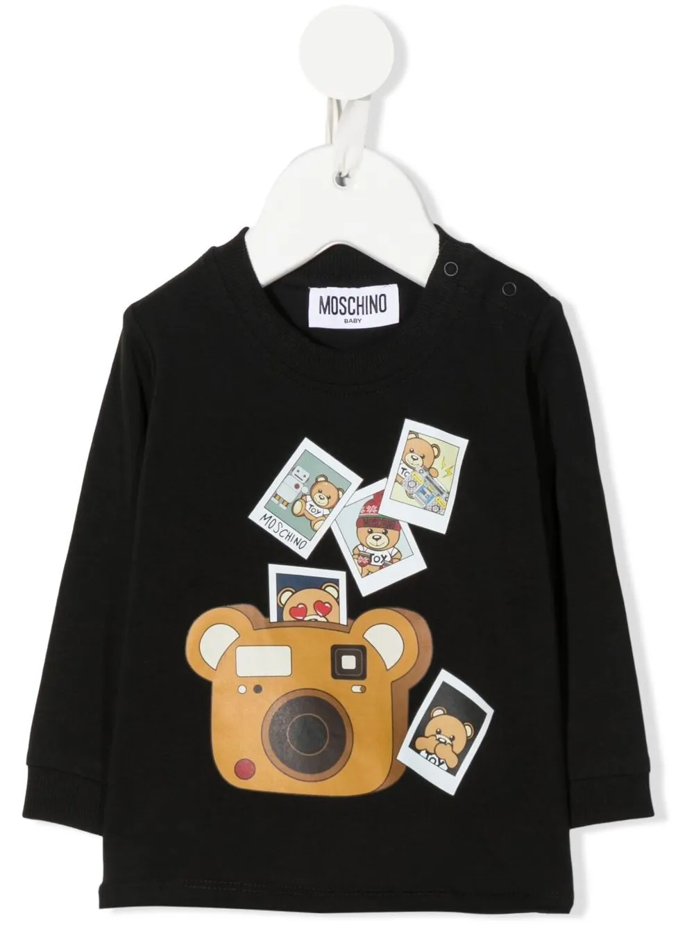 

Moschino Kids playera con estampado gráfico - Negro