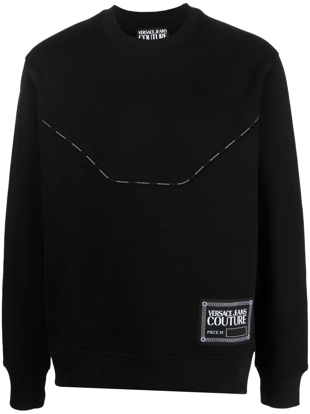 

Versace Jeans Couture sudadera con franja del logo - Negro