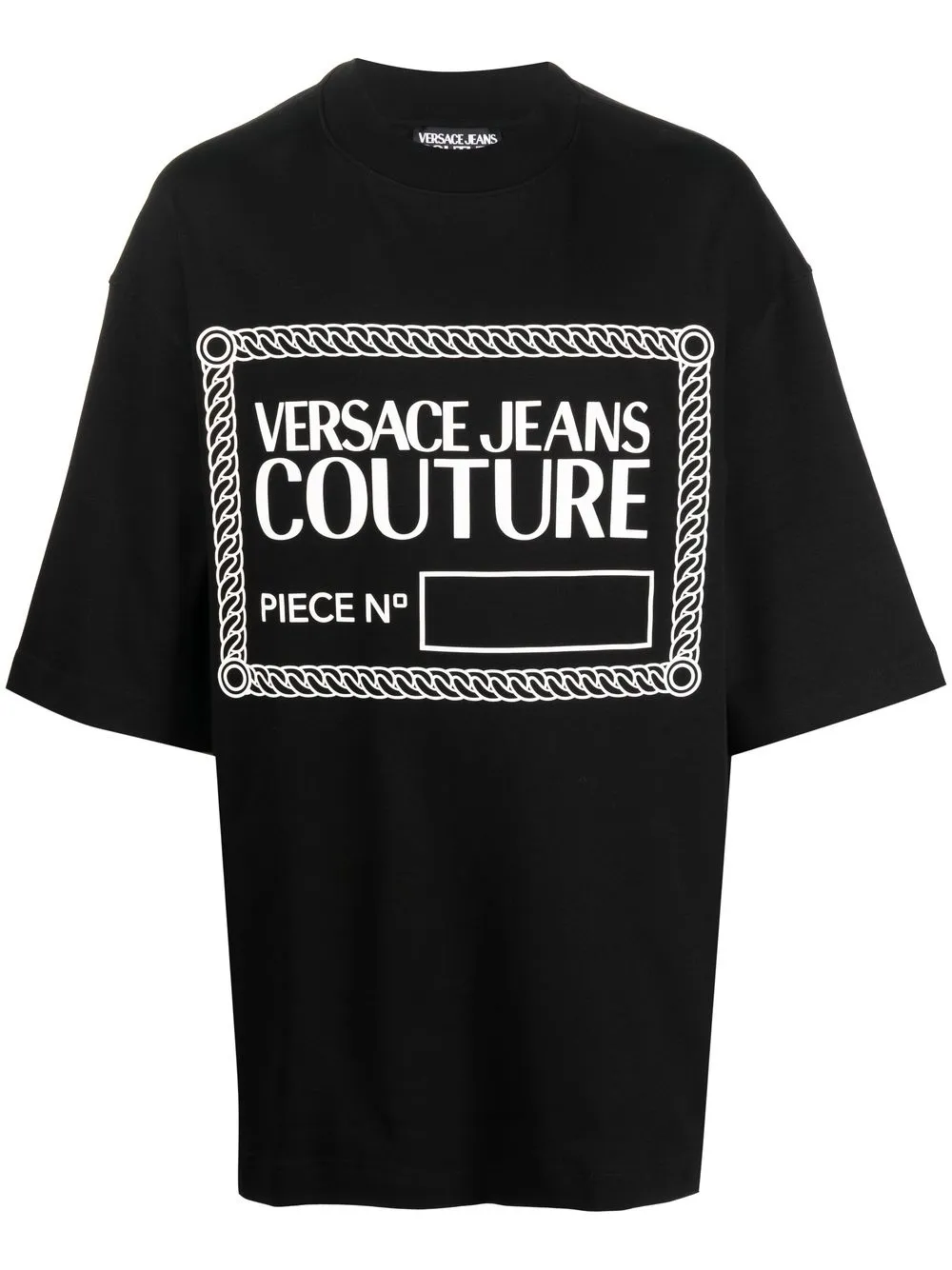 

Versace Jeans Couture playera holgada con logo estampado - Negro