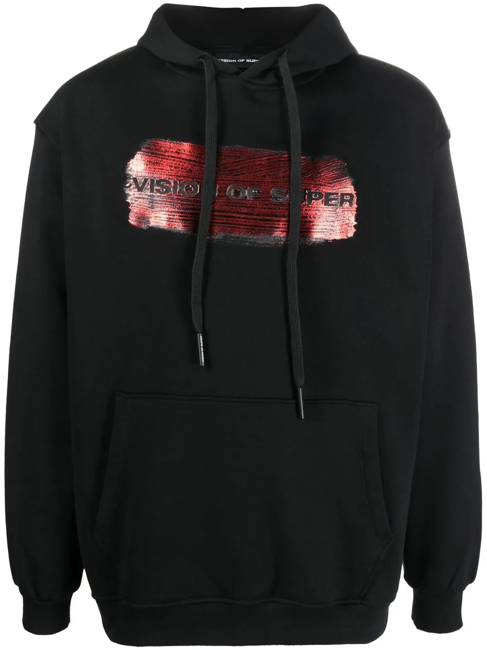 

Vision Of Super logo-print cotton hoodie - Black