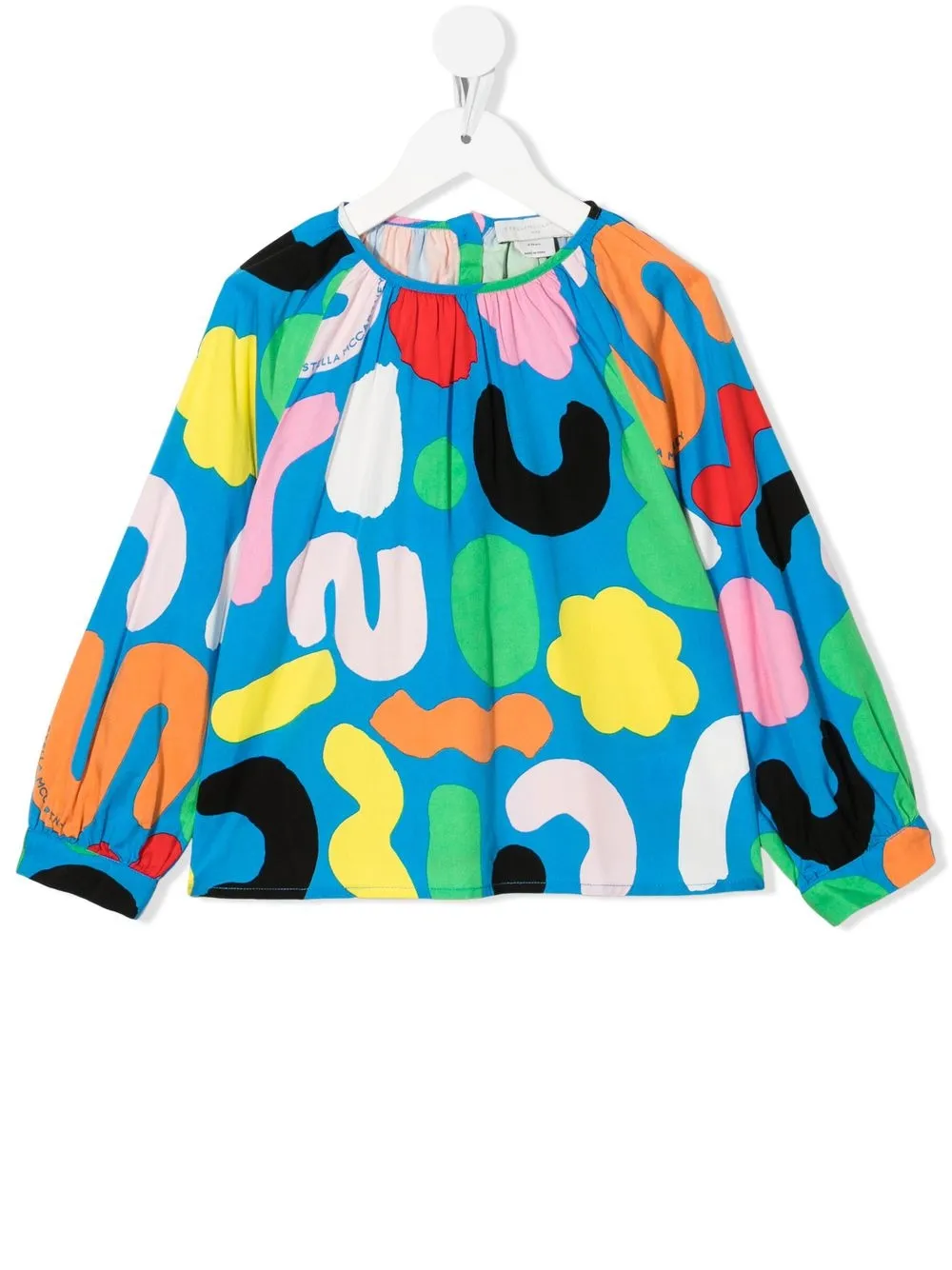 

Stella McCartney Kids blusa con diseño color block y estampado abstracto - Azul