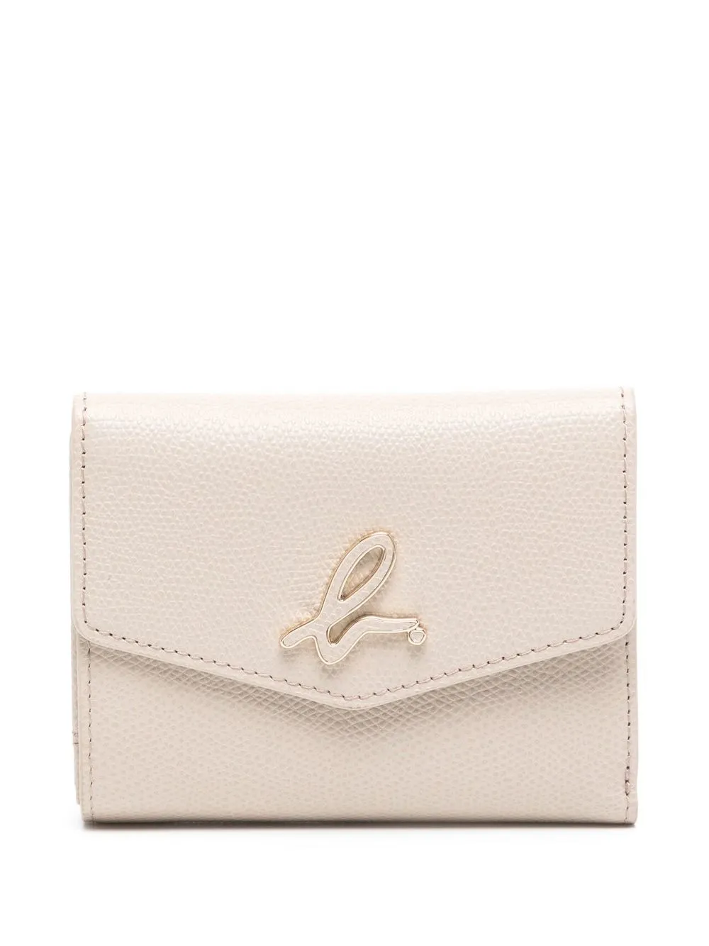 

agnès b. logo-lettering leather wallet - Grey