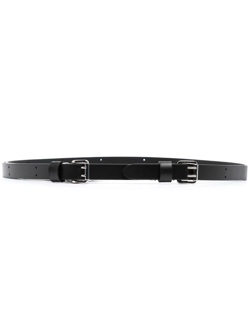 

MM6 Maison Margiela cinturón con hebilla doble - Negro