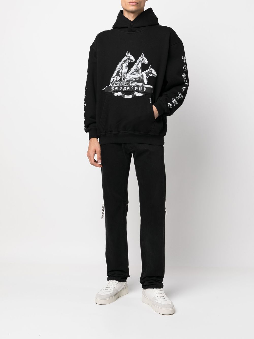 Represent Hoodie met grafische print - Zwart