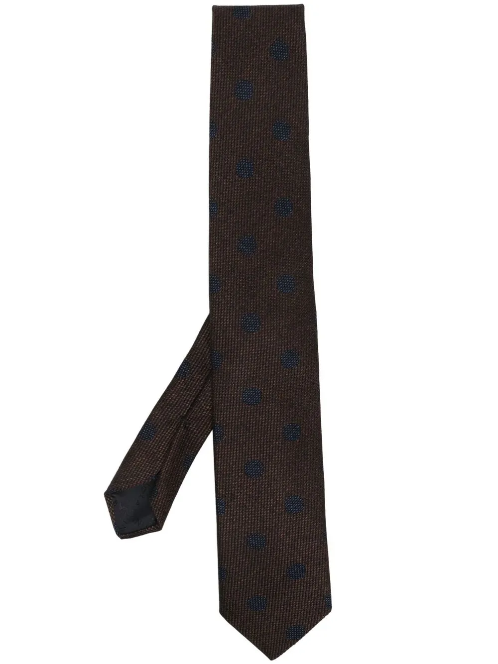 

Lardini polka-dot embroidered tie - Brown